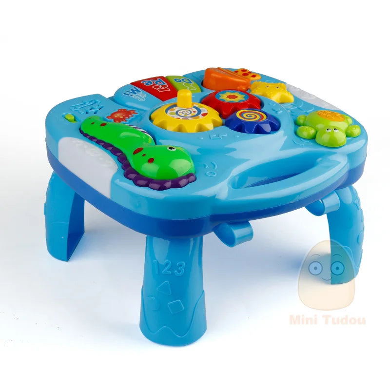 Table musicale jouets pour bébé Machine d'apprentissage jouet éducatif Table d'apprentissage musical jouet Instrument de musique pour enfant en bas âge 6 mois +