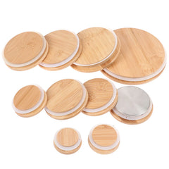 Couvercle en bambou pour bocaux, 1 pièce, bouchons de conserve réutilisables, couvercle en bois, anti-fuite