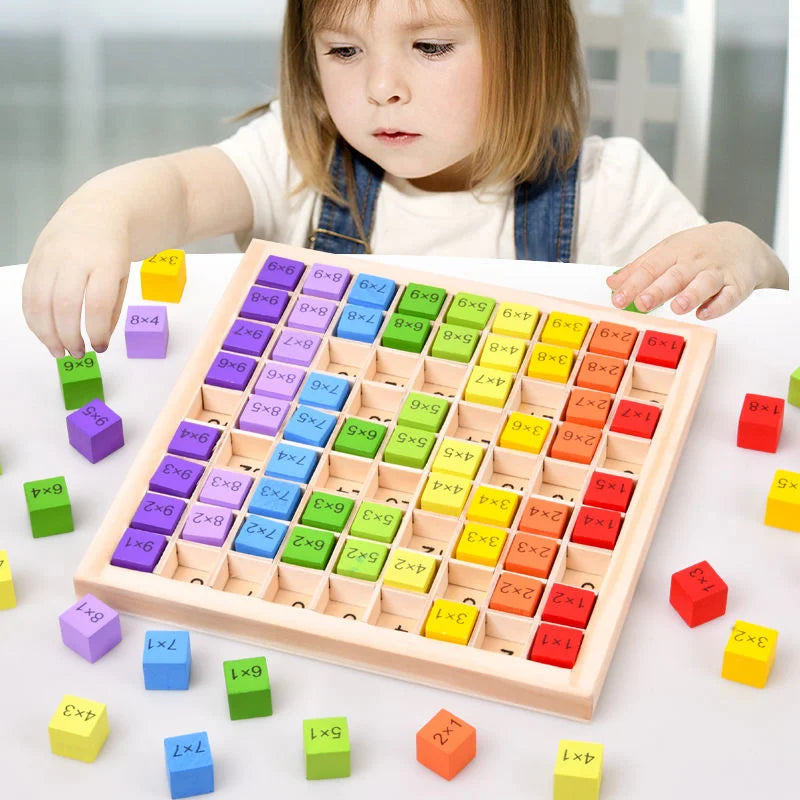 Jouets éducatifs en bois Montessori pour enfants, jouets pour bébés, Table de Multiplication 99, mathématiques préscolaires, arithmétique, outils pédagogiques, cadeau