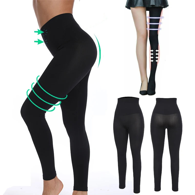 Shapewear Anti Cellulite Compression femmes Leggings jambe minceur corps Shaper taille haute ventre contrôle culotte cuisse plus mince