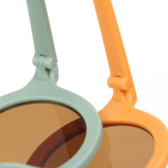 Lunettes de soleil pour enfants, rétro, couleur unie, résistantes aux ultraviolets, rondes, pratiques, vente en gros