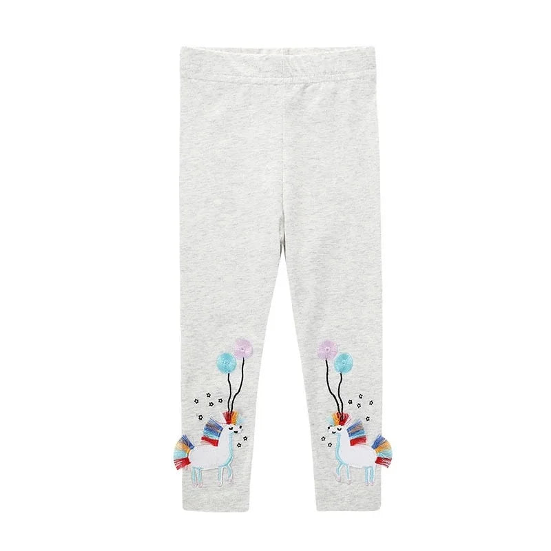 Girls' Leggings 100% Cotton Girl's Pants Girls' Skinny Pants Cartoon Print Pattern Children's Leggings Pants KF083