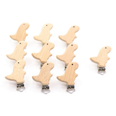 5 pièces/ensembles bébé sucette Clips sans BPA mignon modélisation hêtre attache-sucette bébé bricolage dessin animé Animal bois bûche mamelon chaîne support