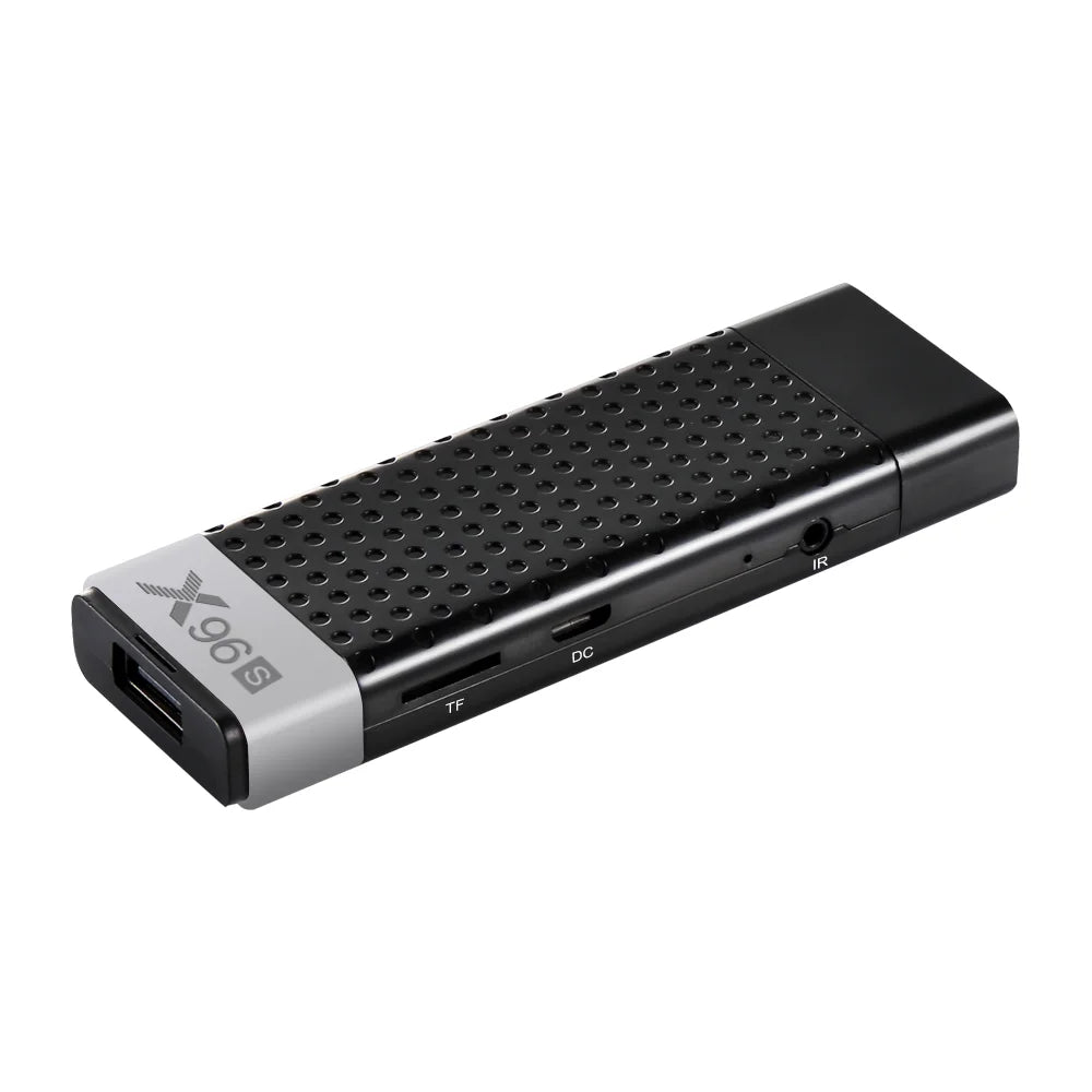 Clé TV X96S 4K, Android 9.0, Amlogic S905Y2 Quad Core, 4 go/32 go, Wifi 2.4/5GHz, bt 4.2, 1080P, H.265, Miracast, Dongle TV