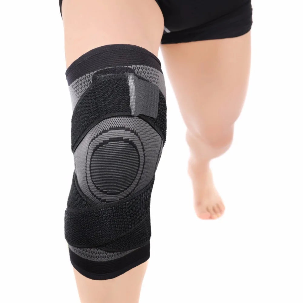 Genouillères de sport en nylon élastique, bandage de soutien, bretelles, manchon de compression, basket-ball, fitness