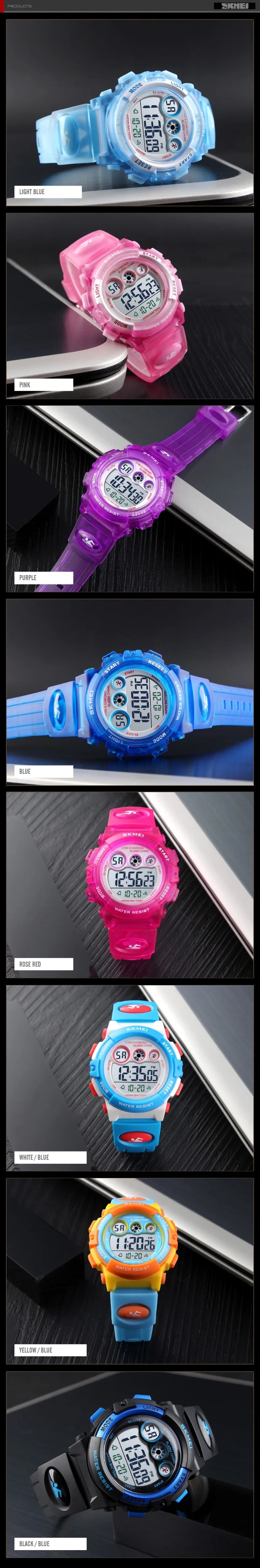 SKMEI – montre de Sport pour enfants, numérique, de luxe, électronique, cadeau pour garçons et filles