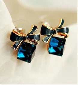 Bijoux coréens charmant Imitation du populaire nouveau haute qualité argent Pentacle femmes boucle d'oreille Romance sauvage bleu boucles d'oreilles Brincos