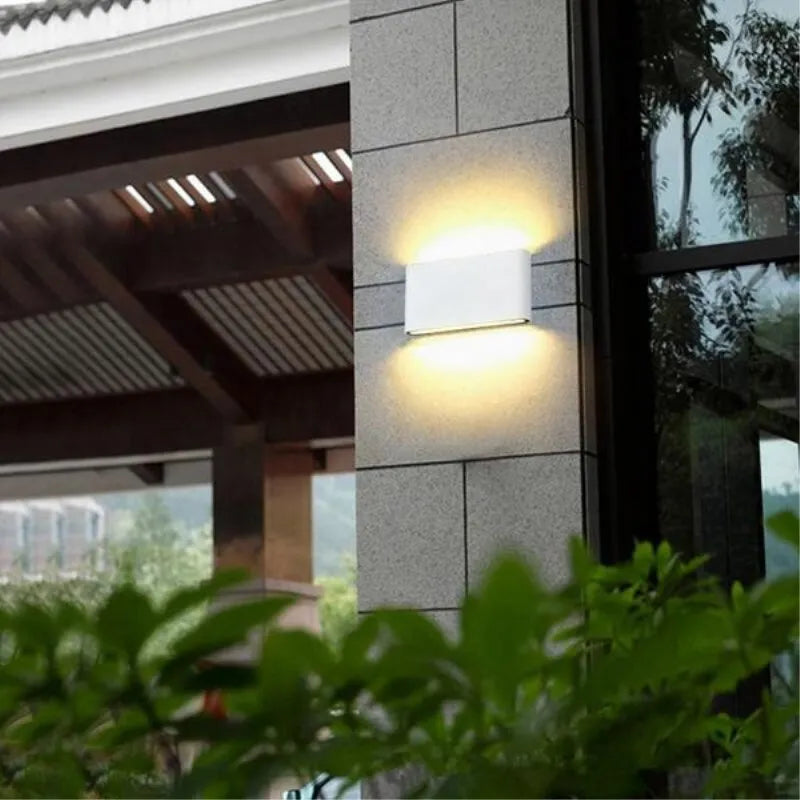 6W 12W mur LED lampe extérieure étanche éclairage de jardin en aluminium AC86-265V intérieur chambre salon escaliers applique murale