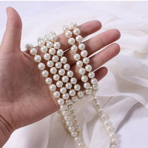 2025 nouvelle mode femmes bijoux perle collier de perles longue chaîne de pull collier pour femmes robe accessoires cadeau pour fille mère