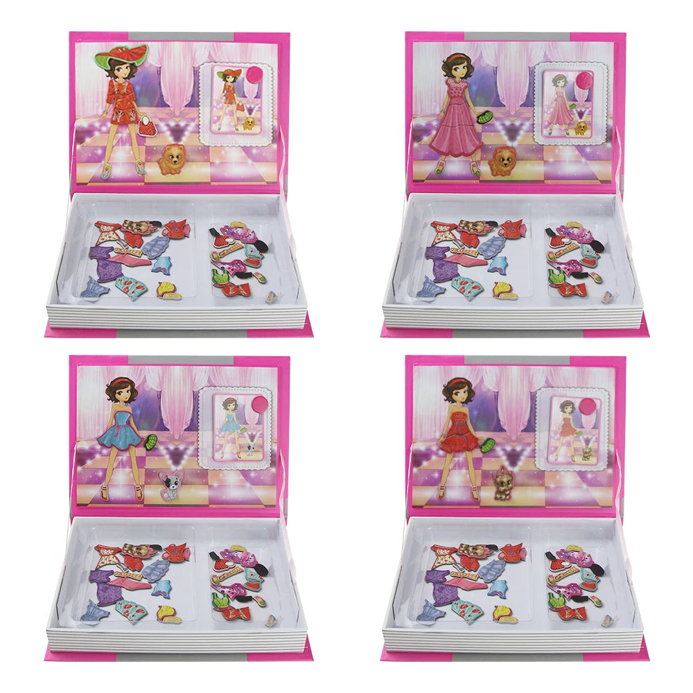 Livre de Puzzle magnétique pour enfants, jouets intelligents 3D, jeux d'entraînement cérébral, jouets éducatifs Montessori, cadeaux pour enfants, jouets de noël