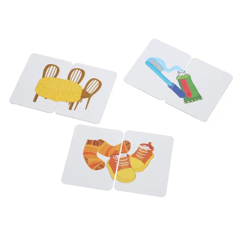 Bébé enfants Cognition Puzzles jouets enfant en bas âge boîte de fer cartes correspondant jeu cartes cognitives véhicule fruits animaux vie ensembles paire Puzzles