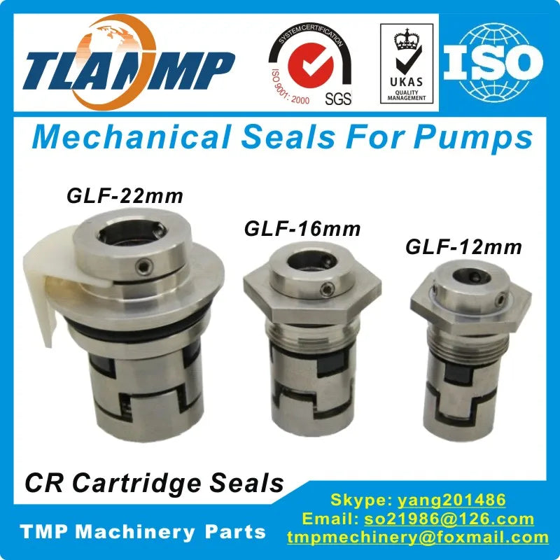 Joints mécaniques GLF-16 JMK-16 pour pompes multi-étape CR10/CR15/CR20 | Joints de cartouche de taille d'arbre 16 mm (HQQV/HQQE/HUUV/CR/CRI/CRN16)