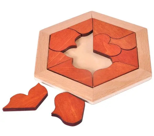 Planche en bois Puzzle enfants éducatif mathématiques Tangram Puzzles jeu jouets pour adultes enfants