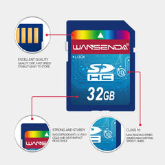 Wansenda – carte SD pleine taille originale, 4 go 8 go 16 go 32 go 64 go, carte mémoire Flash SDHC SDXC pour appareils numériques, stockage de fichiers