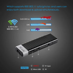 Clé TV X96S 4K, Android 9.0, Amlogic S905Y2 Quad Core, 4 go/32 go, Wifi 2.4/5GHz, bt 4.2, 1080P, H.265, Miracast, Dongle TV