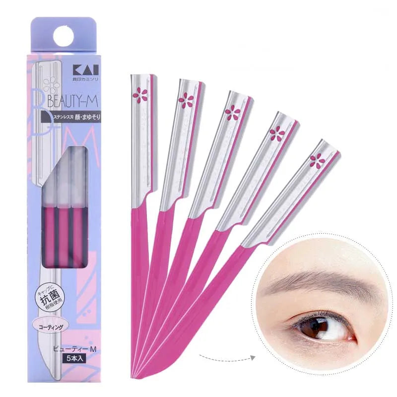 3/5 Piece Eyebrow Trimmer Set for Women, Makeup Beauty Eyebrow Hair Removal Hairdressing Tool, Steel Blade, Facial Eyebrow Razor, Trimmer