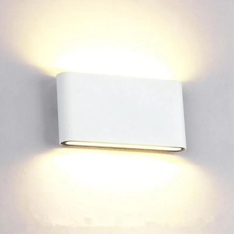 6W 12W mur LED lampe extérieure étanche éclairage de jardin en aluminium AC86-265V intérieur chambre salon escaliers applique murale