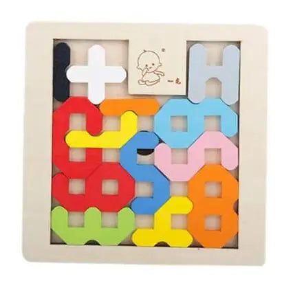Planche en bois Puzzle enfants éducatif mathématiques Tangram Puzzles jeu jouets pour adultes enfants