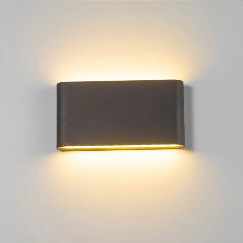 6W 12W mur LED lampe extérieure étanche éclairage de jardin en aluminium AC86-265V intérieur chambre salon escaliers applique murale