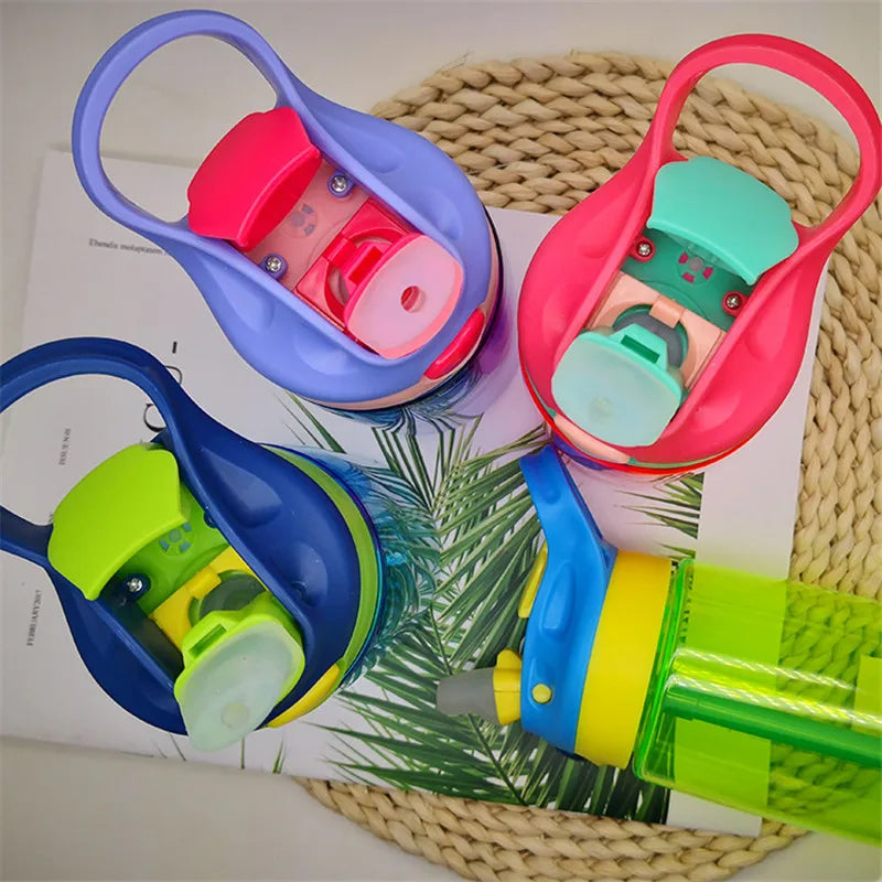 Bouteille d'eau portable avec paille pour enfants, tasse de fitness pour filles, voyage, HI Gym Sports, été, eau froide, jus, 480ml