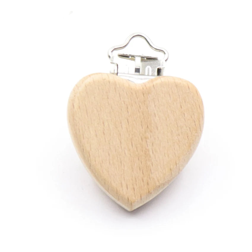 5 pièces/ensembles bébé sucette Clips sans BPA mignon modélisation hêtre attache-sucette bébé bricolage dessin animé Animal bois bûche mamelon chaîne support