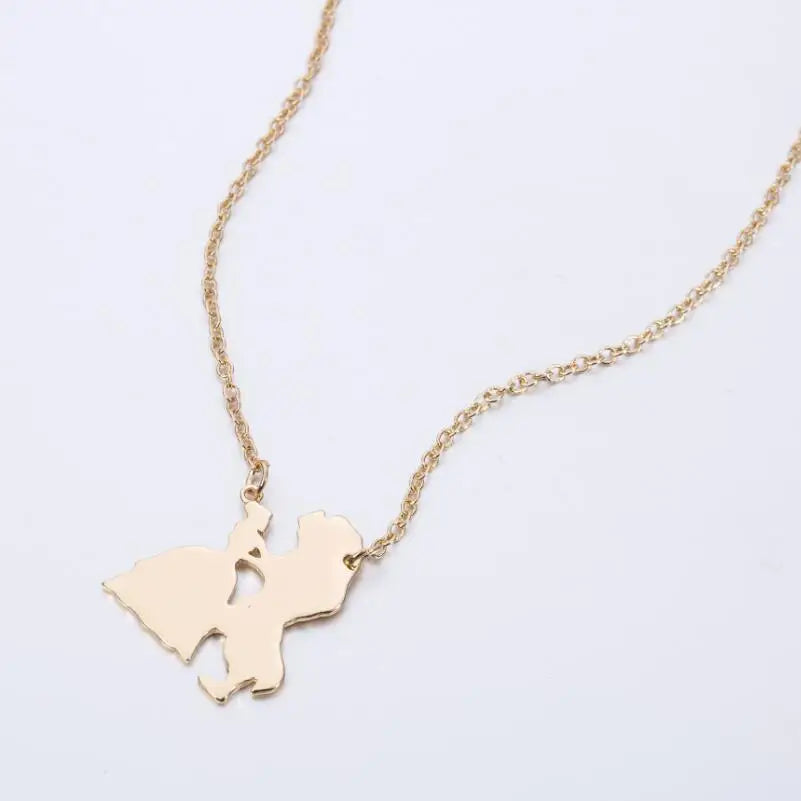 Collier la belle et la bête pour femmes, bijoux de film, pendentif Prince princesse, accessoires pour amoureux, cadeaux, nouvelle collection 2025