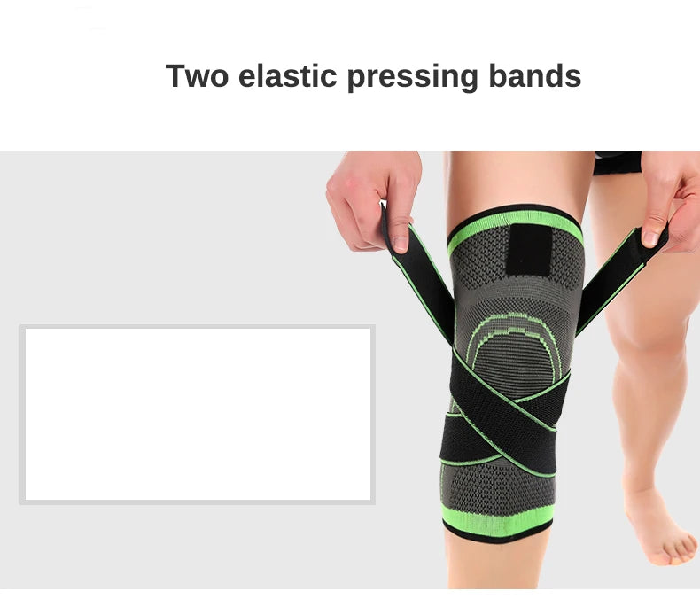 Genouillères de sport en nylon élastique, bandage de soutien, bretelles, manchon de compression, basket-ball, fitness