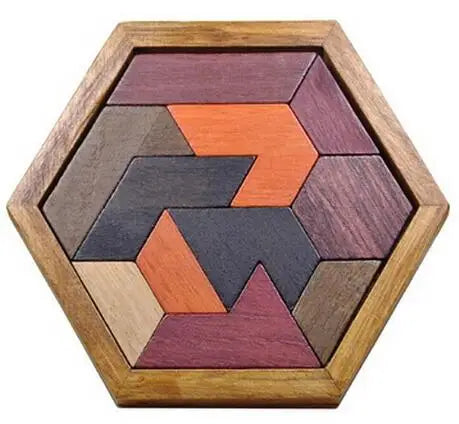 Planche en bois Puzzle enfants éducatif mathématiques Tangram Puzzles jeu jouets pour adultes enfants
