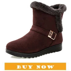YAERSettlement-Bottes de rinçage imperméables pour femmes, chaussures à plateforme compensée, bottes de neige chaudes pour femmes, nouvelle mode, hiver