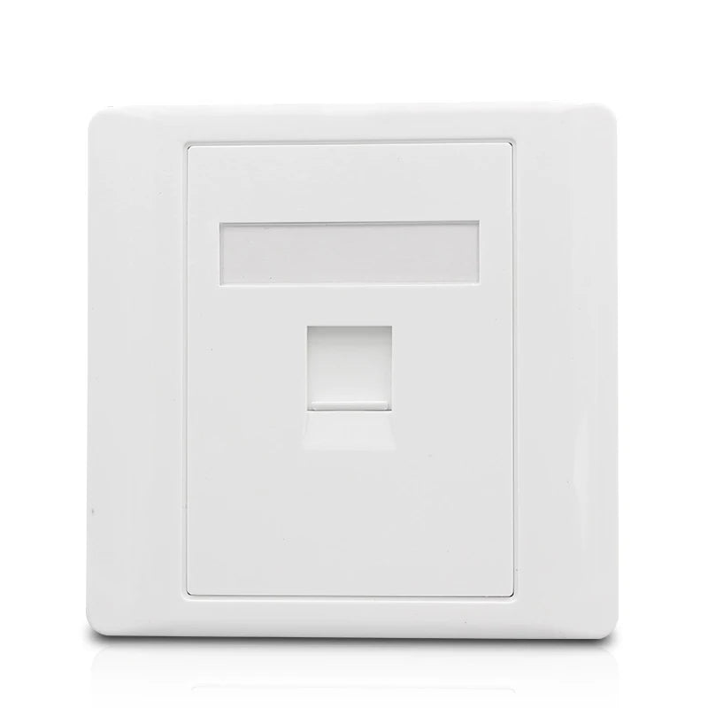 Plaque frontale femelle à femelle CAT6 RJ45 LAN, 86x86mm, 1 port, 2 gangs, connecteur de prise Internet
