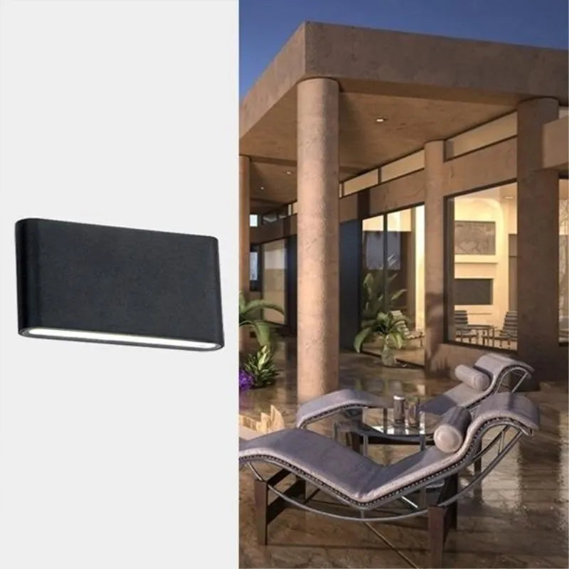 6W 12W mur LED lampe extérieure étanche éclairage de jardin en aluminium AC86-265V intérieur chambre salon escaliers applique murale