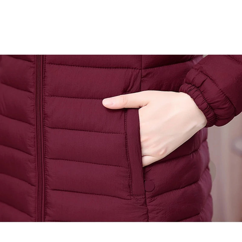Hiver femmes veste détachable manteau à capuche 2025 nouveau coréen épais coton vers le bas Long manteau femmes mince chaud vêtements d'extérieur pour femmes hauts 6XL