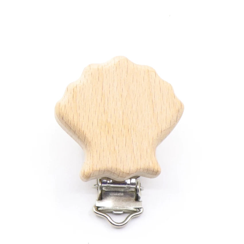 5 pièces/ensembles bébé sucette Clips sans BPA mignon modélisation hêtre attache-sucette bébé bricolage dessin animé Animal bois bûche mamelon chaîne support