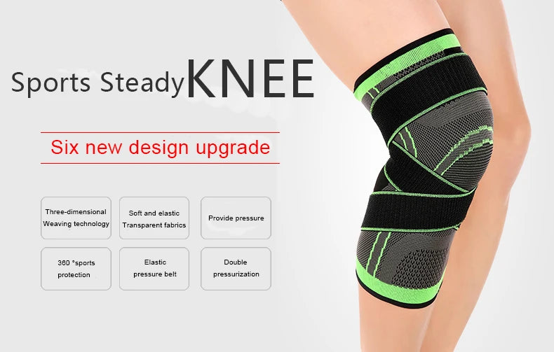 Genouillères de sport en nylon élastique, bandage de soutien, bretelles, manchon de compression, basket-ball, fitness