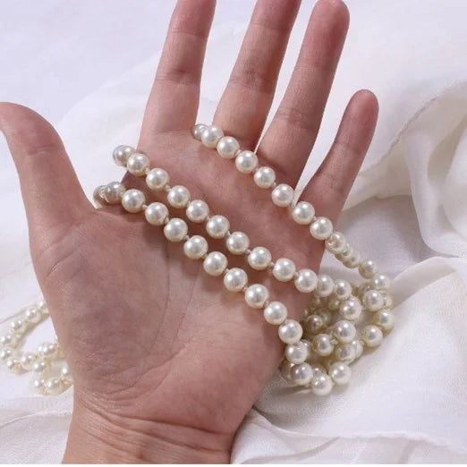 2025 nouvelle mode femmes bijoux perle collier de perles longue chaîne de pull collier pour femmes robe accessoires cadeau pour fille mère