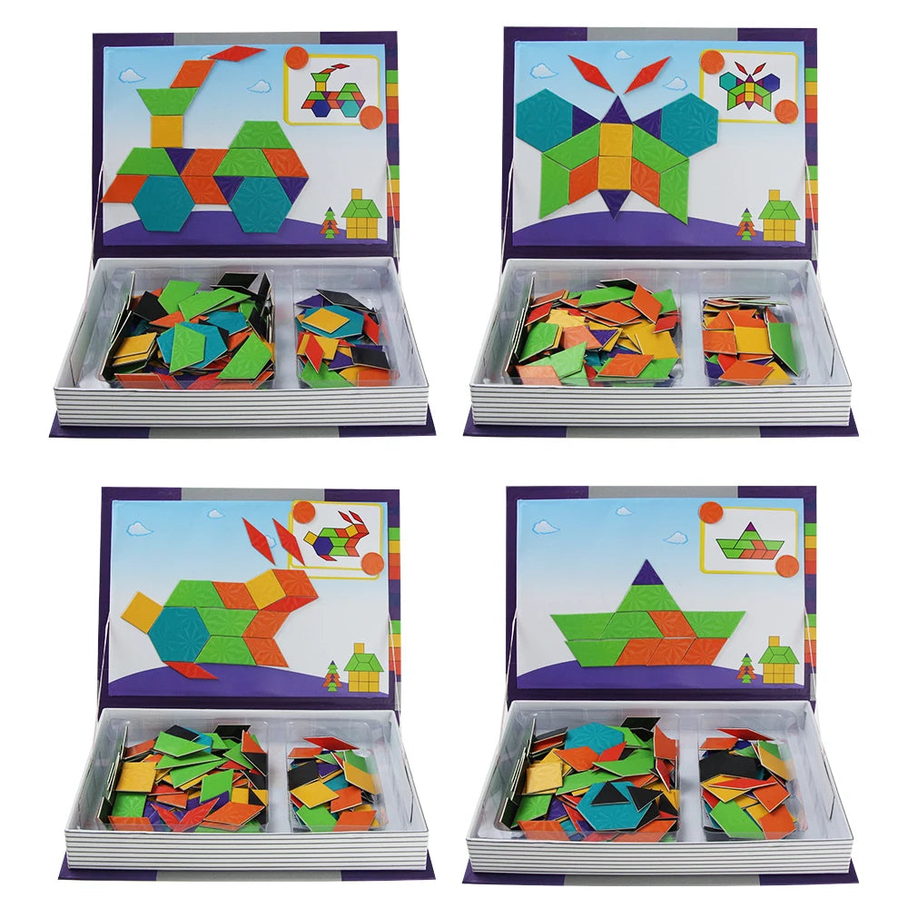 Livre de Puzzle magnétique pour enfants, jouets intelligents 3D, jeux d'entraînement cérébral, jouets éducatifs Montessori, cadeaux pour enfants, jouets de noël