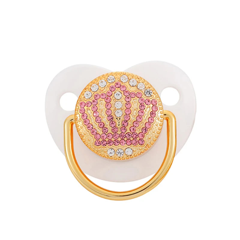 Nouveau bébé sucette sans BPA nouveau-né factice sucette enfant en bas âge infantile Silicone sucettes noir doré Bling mamelon bébé garçon filles cadeau