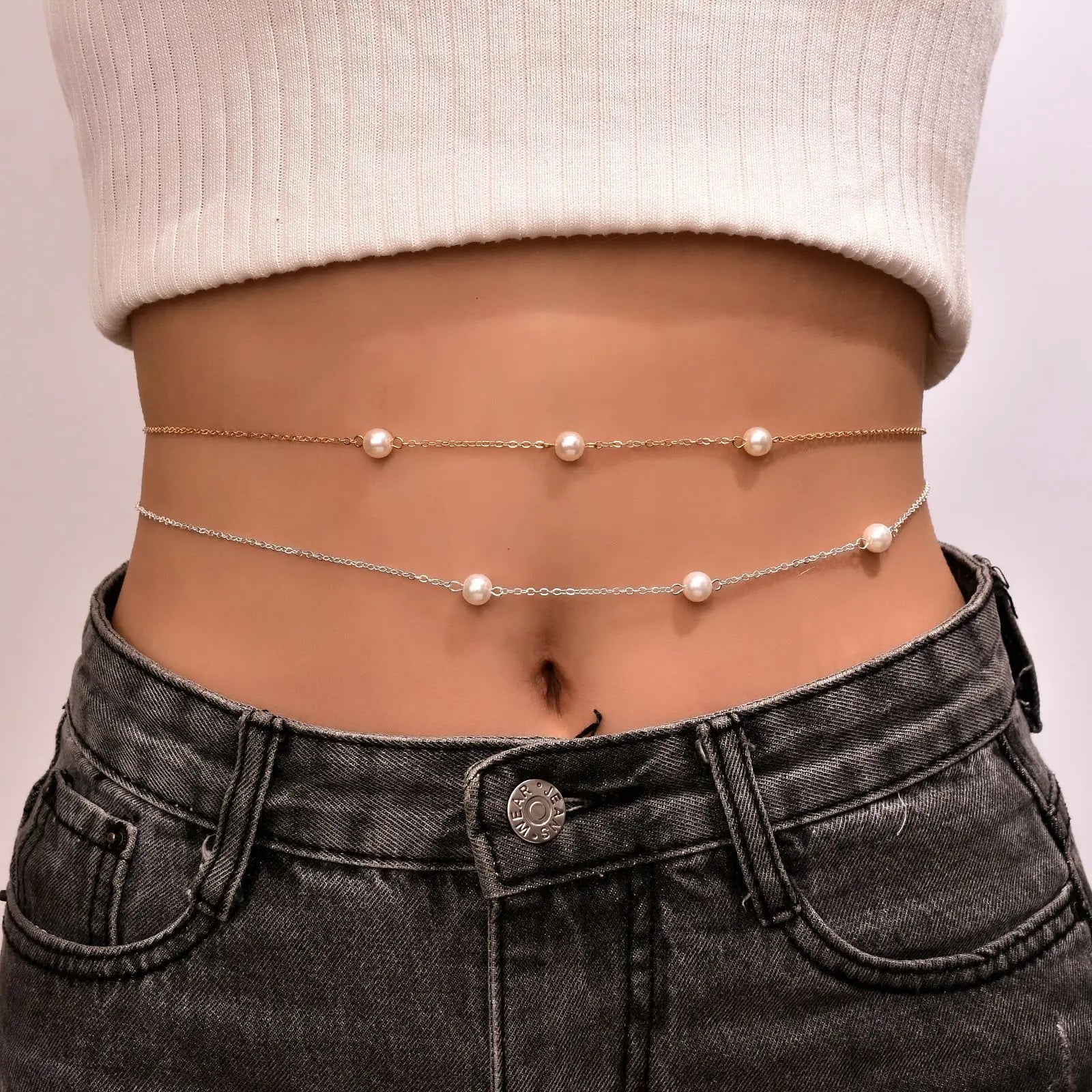 Bijoux Fessiers Sexy pour Femme et Fille, Perle Ronde, Taille, Plage, Cadeau, Vente en Gros, Nouvelle Mode, 2 Documents