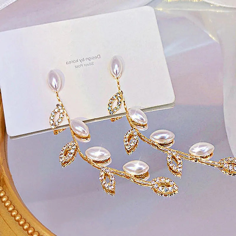 Boucles d'oreilles plaquées or véritable 14K, clous d'oreilles romantiques et élégants pour femmes, bijoux fins Glamour de qualité supérieure