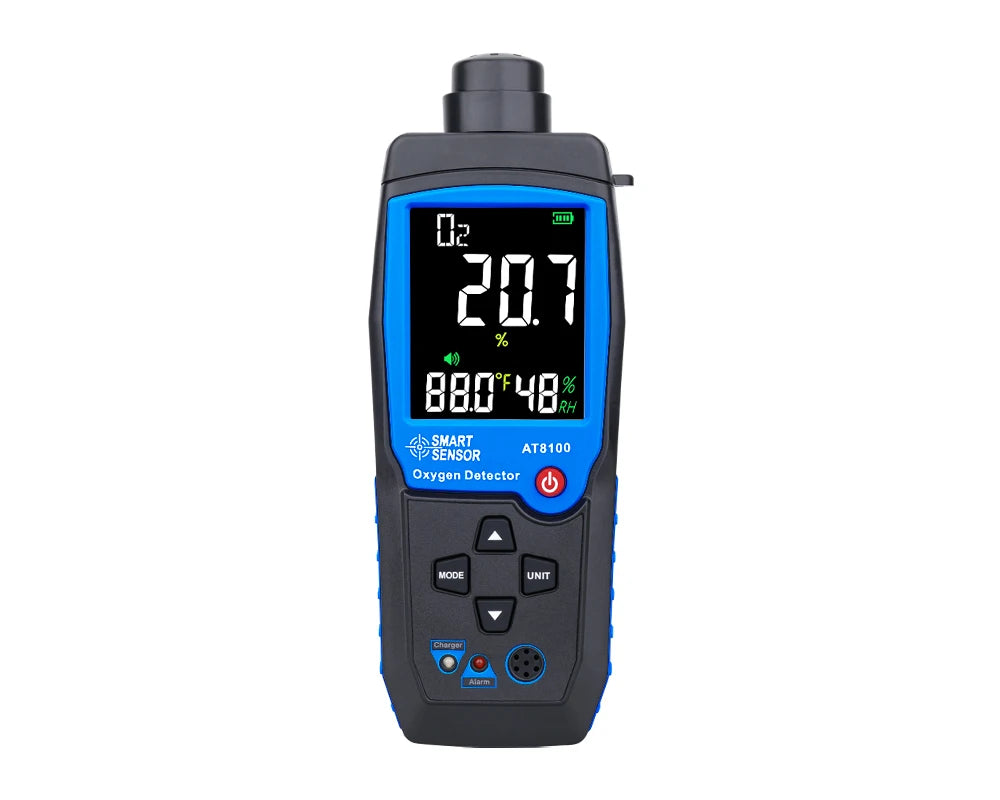 Capteur Intelligent Numérique d'Oxygène, Détecteur de Gaz, Alarme Sonore et Lumineuse, Moniteur de Qualité de l'Air avec Écran LCD de Température