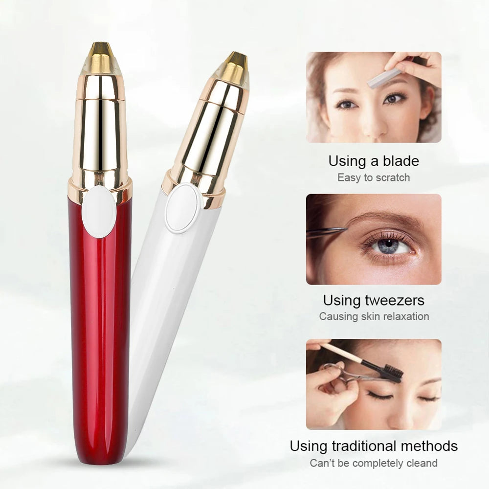 Rasoir de sourcils électrique Usb Rechargeable épilateur de sourcils femmes Mini rouge à lèvres Shaper rasoir indolore épilateur Facial
