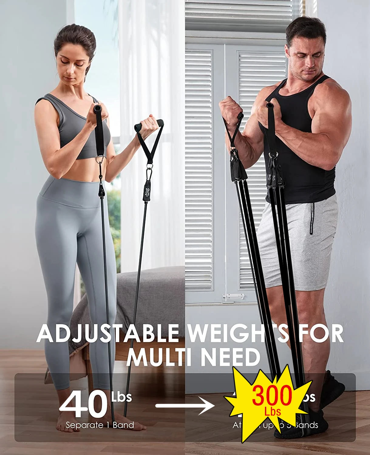 Bande élastique de résistance pour butin de Fitness, 300lb, entraînement pour l'entraînement à domicile, exercice de Sport, ensemble de harnais d'haltères, équipement d'extension