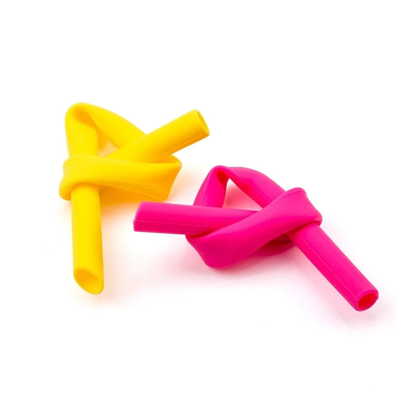 Pailles à boire réutilisables en silicone de qualité alimentaire, pliables et flexibles, avec brosses pour livres, fournitures de fête pour bar, recyclables