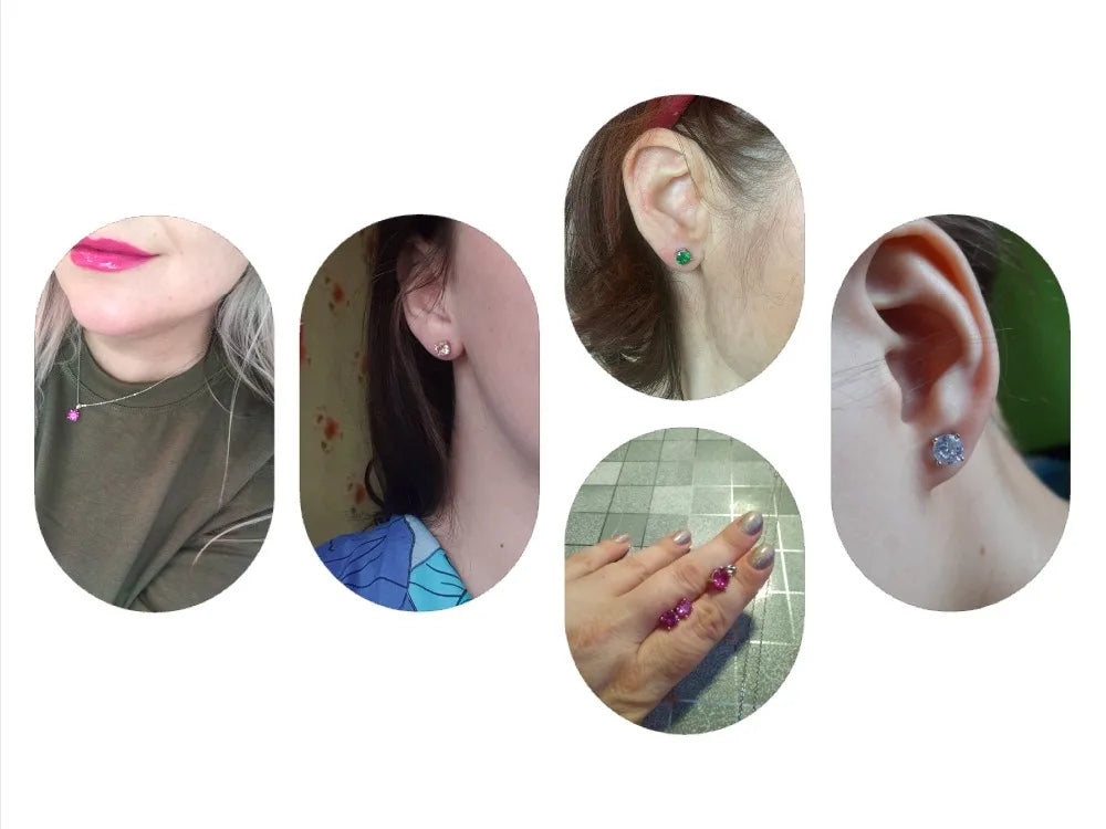 Effie Queen 925 boucles d'oreilles en argent Sterling pierre de naissance pour femmes AAA Zircon cubique 12 couleurs boucles d'oreilles mode fille bijoux SE84
