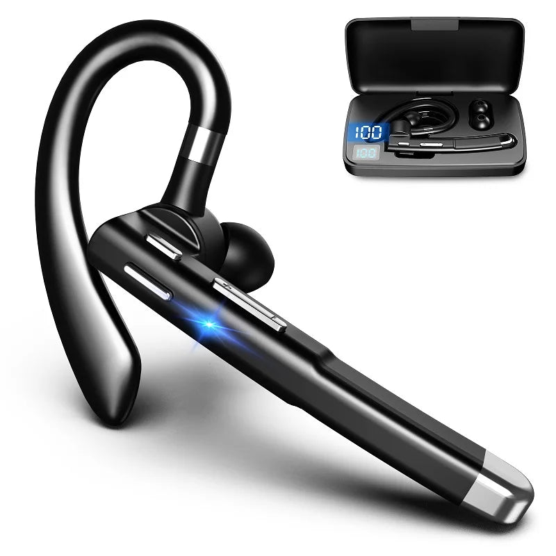 Écouteurs Bluetooth 5.3, stéréo, mains libres, suppression du bruit, casque d'affaires sans fil avec micro HD pour tous les téléphones intelligents