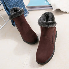 Bottines femme nouvelle mode imperméable à l'eau plate-forme compensée hiver chaud bottes de neige chaussures pour femme