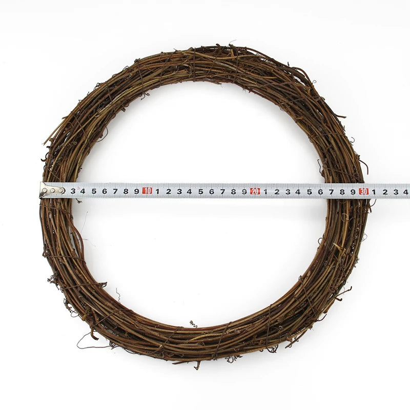 Merry Christmas decorations for the home, natural rattan wreath garland, tree crafts, Christmas decoration accessories, spring, wedding, New Year, DIY