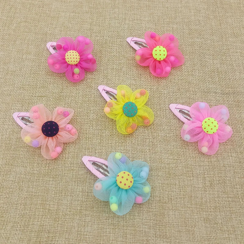 Pinces à cheveux pour enfants, 2 pièces/lot, nouvelles Barrettes de sécurité à fleurs mignonnes, Clip BB, cadeaux pour petites filles, accessoires pour cheveux pour enfants, offre spéciale
