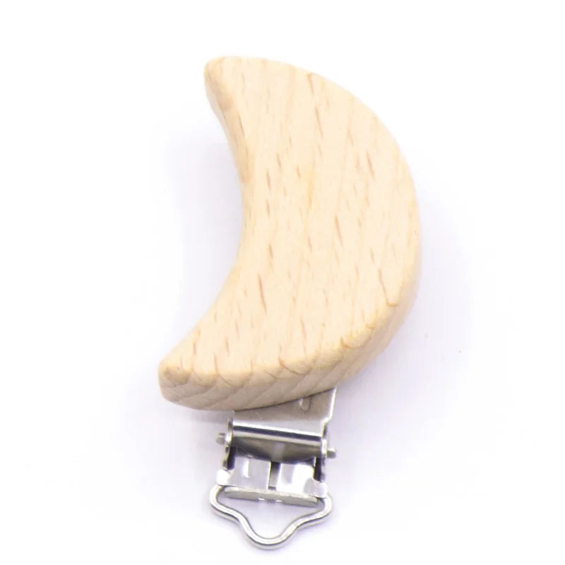 5 pièces/ensembles bébé sucette Clips sans BPA mignon modélisation hêtre attache-sucette bébé bricolage dessin animé Animal bois bûche mamelon chaîne support