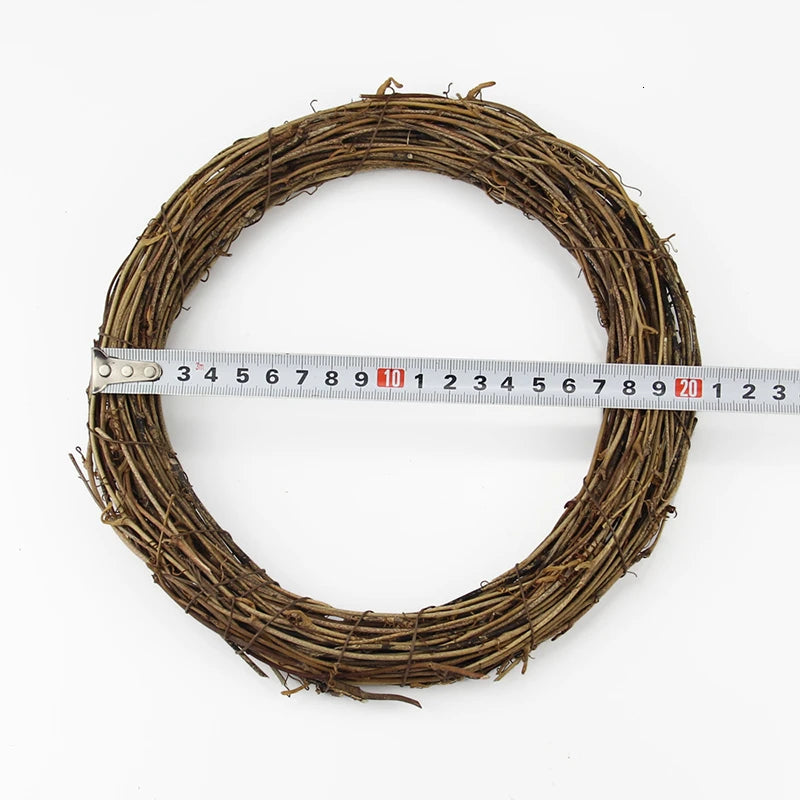 Décorations de joyeux noël pour la maison, guirlande de couronne en rotin naturel, artisanat d'arbre, accessoires de décoration de noël, printemps, mariage, nouvel an, bricolage